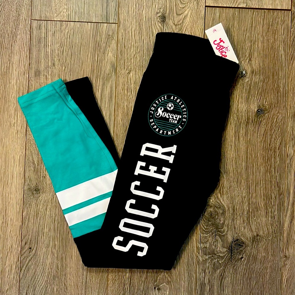 Justice Girls Soccer Leggings, NWT